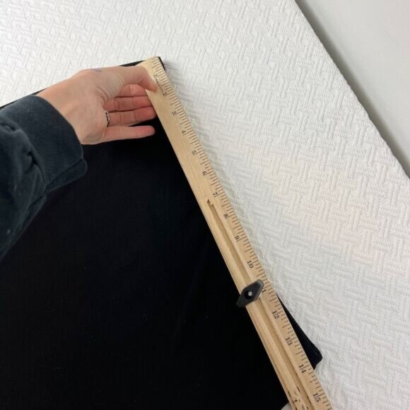 Vintage Joseph Ribkoff Women's Size Medium Black A Line Lined Mini Skirt Stretch - Picture 11 of 12